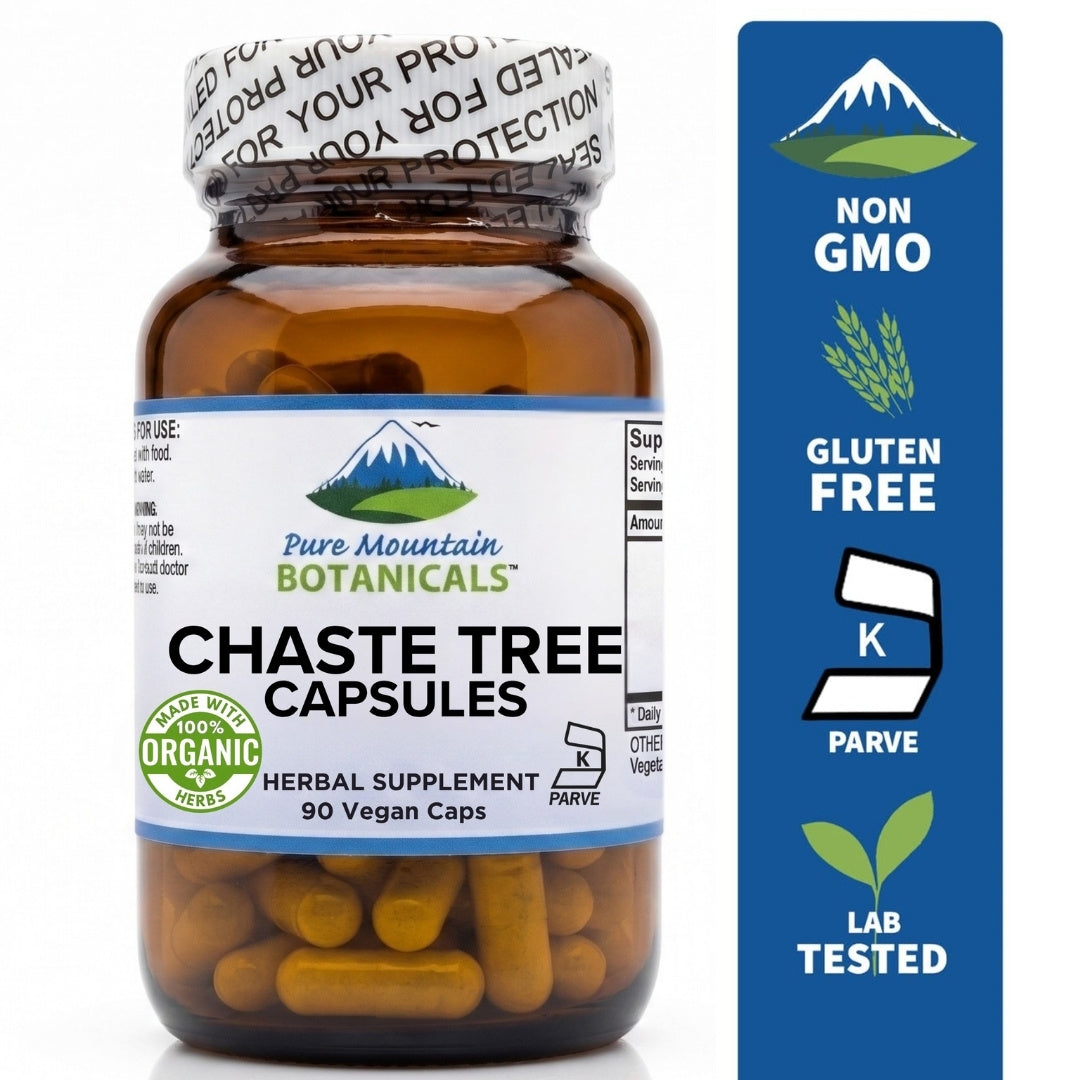 Chaste Tree Capsules - 90 Kosher Vegan Caps