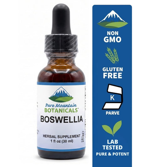 Pure Mountain Botanicals Supplement Boswellia Liquid Tincture - Made with Organic Boswellia Extract - 1 fl oz Supplement