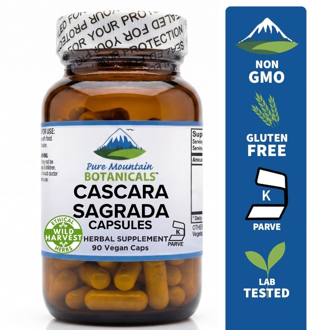 Cascara Sagrada Aged Bark Capsules - 90 Kosher Vegan Caps