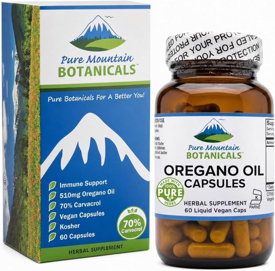 Oregano Oil Capsules - Vegan Caps – Now with 510mg Mediterranean Oil of Oregano