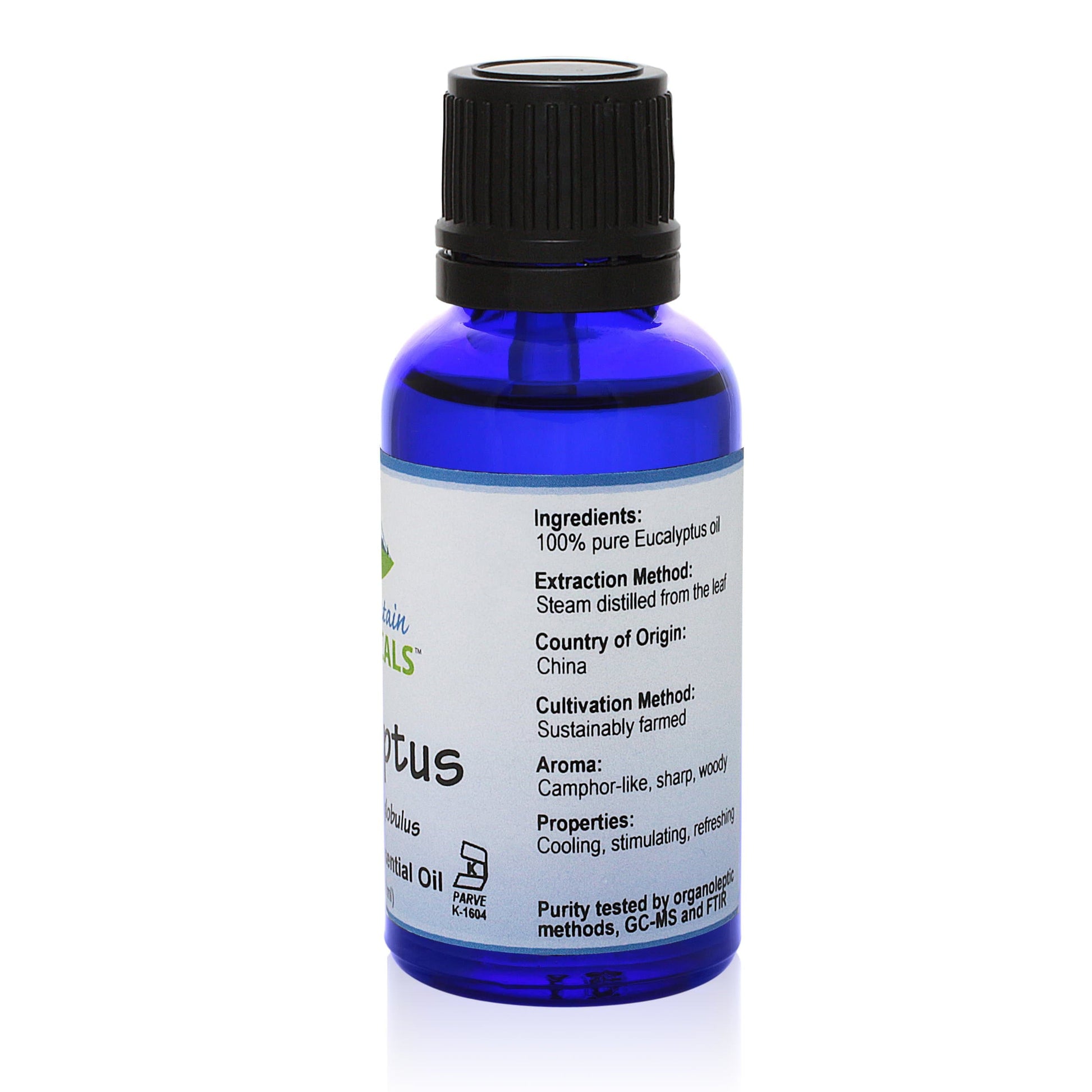 Pure Mountain Botanicals Essential Oil Eucalyptus (Eucalyptus Globulus) Essential Oil - 100% Pure Natural & Kosher - 1 fl oz Bottle