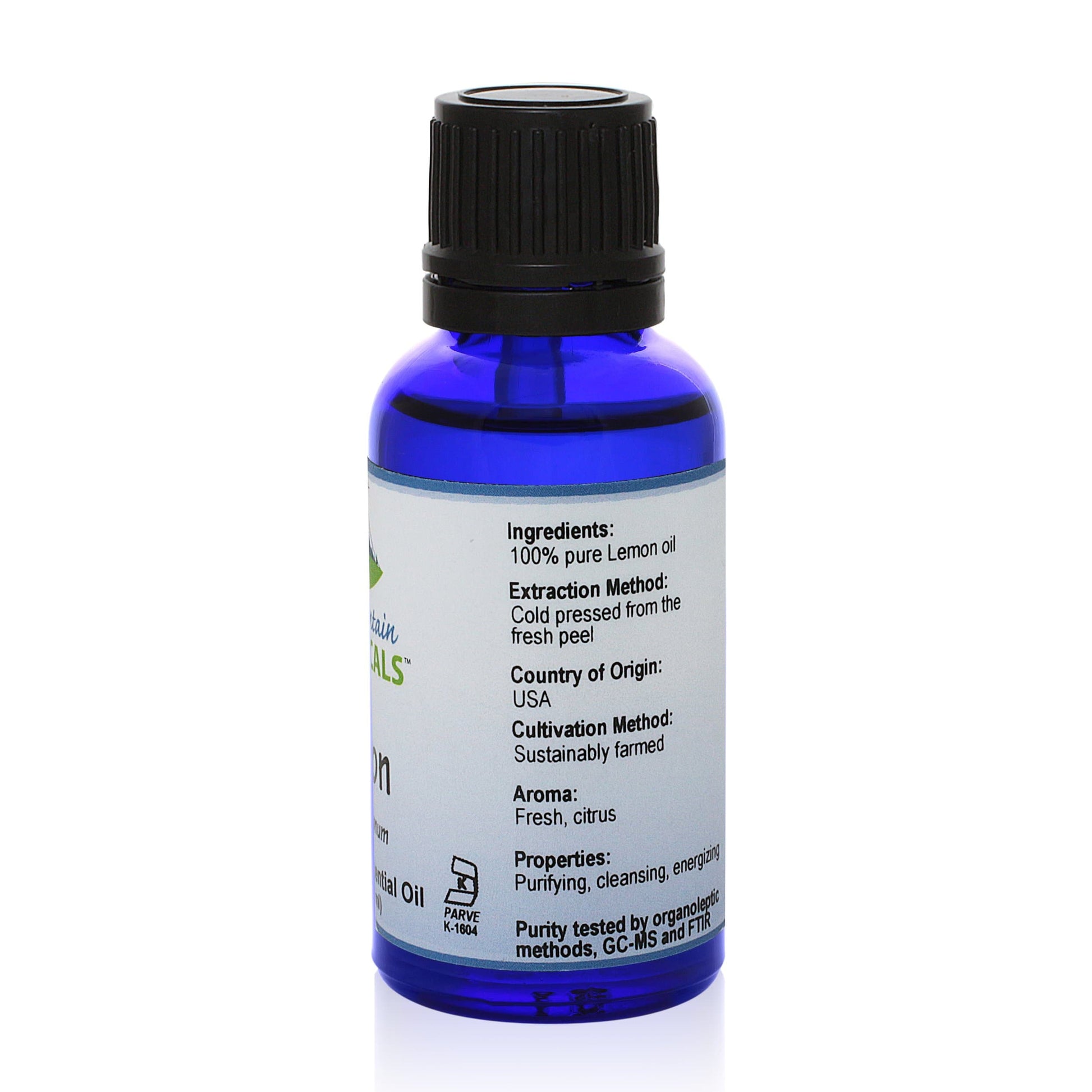 Pure Mountain Botanicals Essential Oil Lemon (Citrus Limonum) Essential Oil Full 1 oz (30 ml) Bottle - 100% Pure Natural & Kosher - 1 fl oz Bottle