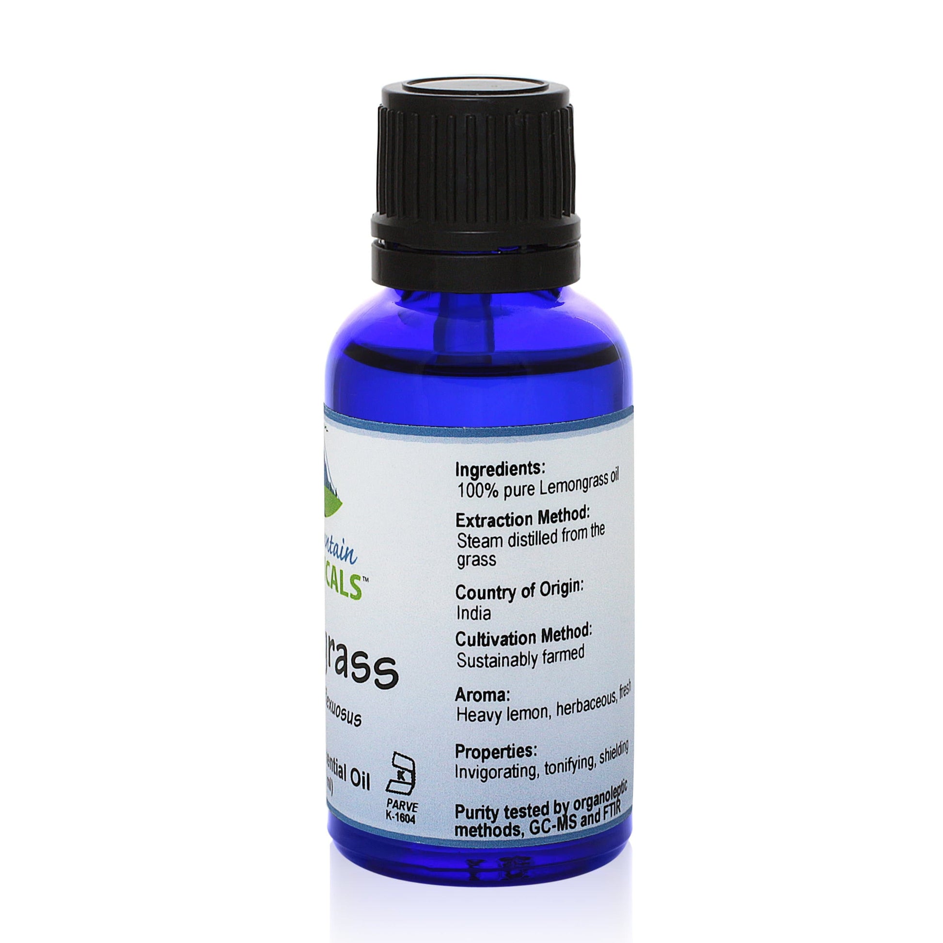 Pure Mountain Botanicals Essential Oil Lemongrass (Cymbopogon Flexuosus) Essential Oil - 100% Pure Natural & Kosher - 1 fl oz Bottle