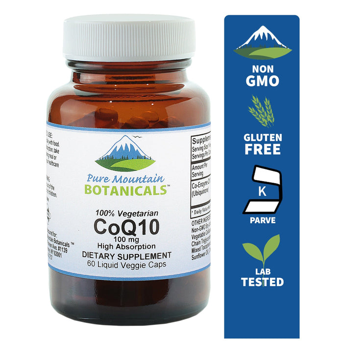 CoQ10 Supplement - 60 Now with 100mg Coenzyme Q10 — Pure Mountain Botanicals