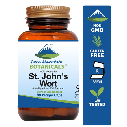 Pure Mountain Botanicals Supplement St John's Wort - 90 Kosher Veggie Capsules